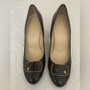 Ralph Lauren brown wedges with closed toe
